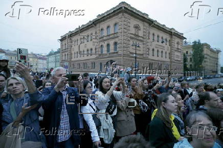 General rehearsal of the Scarlet Sails celebration in Saint Petersburg