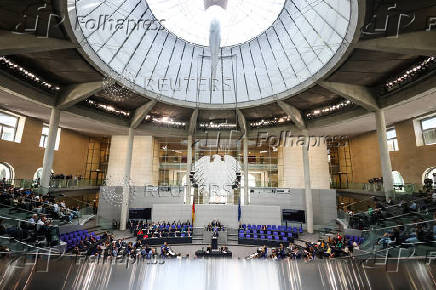 German lower house of parliament Bundestag budget session, in Berlin