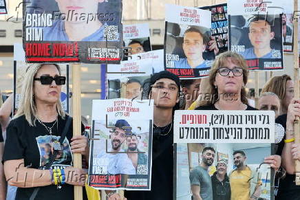 March calling for release of remaining hostages, in Tel Aviv