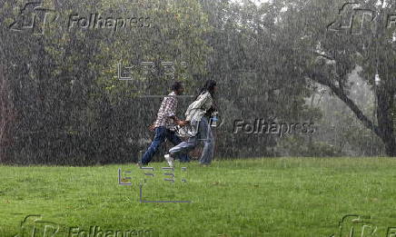Monsoon rain in Delhi Zoo