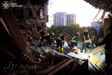 Aftermath of a Russian drone attack in Odesa