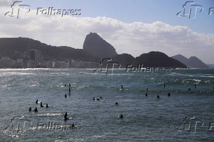 Ressaca do mar no Rio de Janeiro.