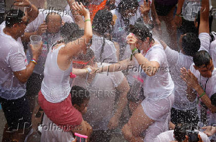 The annual 'La Tomatina' food fight festival, in Bunol