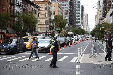 tráfego pesado em manhattan devido à unga 80.