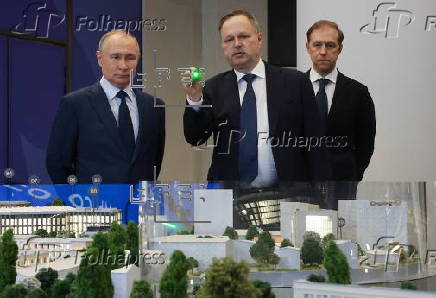 Russian President Vladimir Putin visits the Bauman Moscow State Technical University