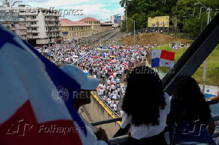 Protest against a security memorandum signed between the Panama's government and U.S., in Panama City