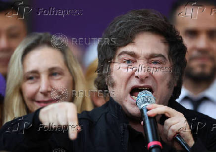 Milei participates in a party rally ahead of the mid-term elections