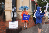 Protest at the CDC?s Roybal campus in Atlanta