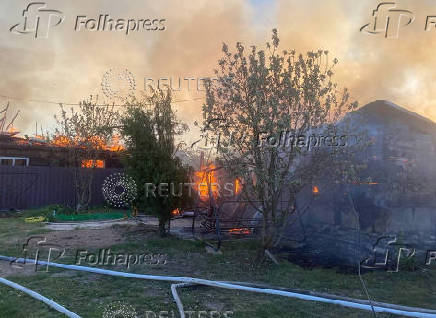 Aftermath of drone attack on Moscow region