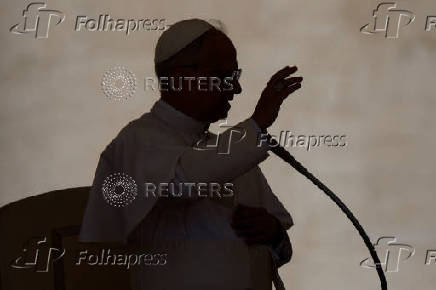 Pope Leo XIV holds the general audience in St. Peter's Square at the Vatican