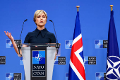 NATO Secretary General Rutte holds joint presser with Iceland's Prime Minister Frostadottir, in Brussels