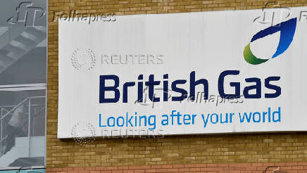 FILE PHOTO: A British Gas sign is seen at its offices in Staines in southern England