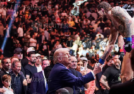U.S. President Trump attends the UFC 316 event, in Newark