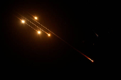 Missiles launched from Iran are seen from Tubas