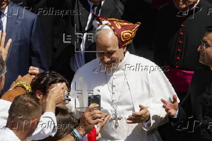 Pope Leo XIV attends audience in the Vatican