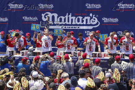 Nathan's Hot Dog eating contest in New York