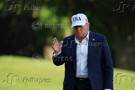 U.S. President Donald Trump arrives at the White House in Washington