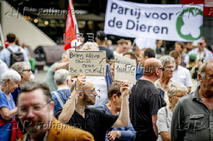 People protest in Rotterdam against stricter asylum laws