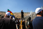 Ceasefire line between Israeli-occupied Golan Heights and Syria