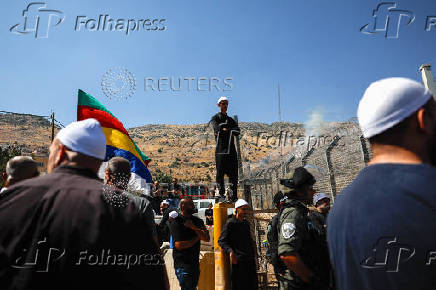 Ceasefire line between Israeli-occupied Golan Heights and Syria