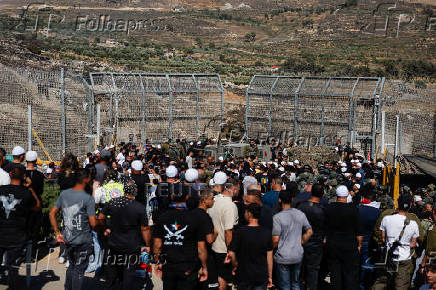 Ceasefire line between Israeli-occupied Golan Heights and Syria