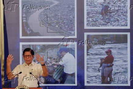 Philippine President Marcos holds press conference in Manila