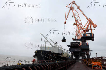 Coking coal is unloaded at Immingham Port