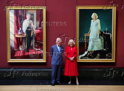 Britain's King Charles and Queen Camilla visit the National Gallery