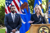Pam Bondi and Kash Patel hold DOJ press conference on sex predator sting