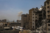 Israeli air strike in the west of Gaza City