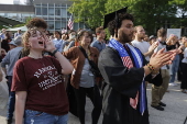 Rally in support of international students at Harvard University