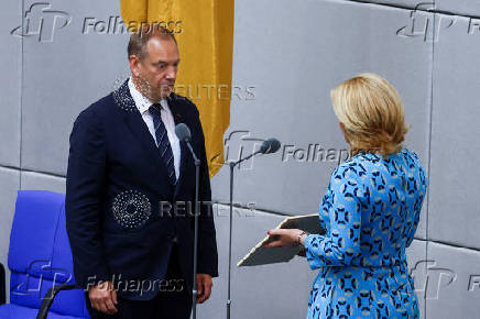A session of the lower house of parliament Bundestag in Berlin