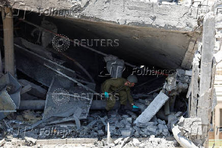 Aftermath of a missile strike from Iran on Israel, at Soroka Medical Center, in Be'er Sheva