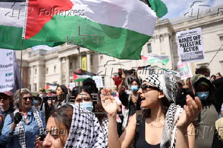 Demonstrators rally for Palestine Action amid UK ban threat