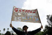 Protest against gentrification in Mexico City