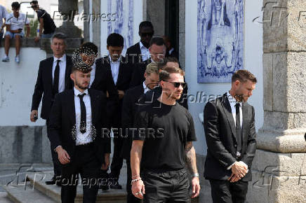 Funeral of Liverpool's Portuguese soccer player Diogo Jota and his brother Andre Silva, who died in a car crash near Zamora, Spain