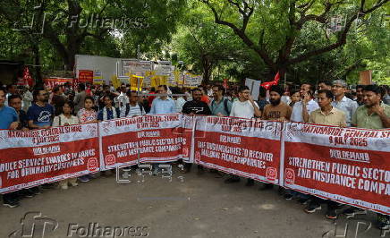 Nationwide strike to oppose government policies in New Delhi