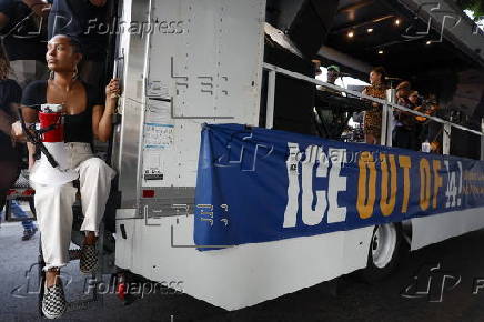 Immigration rights protest in Los angeles