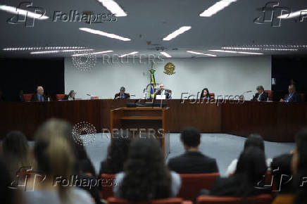 Brazil's Supreme Court Judge Alexandre de Moraes attends a session of the Supreme Court, in Brasilia