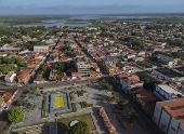 Vista de drone da cidade de Pinheiro (MA)
