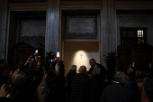 People visit the tomb of the late Pope Francis in the Papal Basilica of Saint Mary Major (Santa Maria Maggiore), in Rome