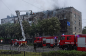 Russian drone and misille strike in Kyiv