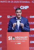 Spain's Prime Minister Sanchez attends Socialist International meeting in Istanbul