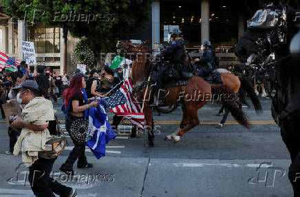 Protests against federal immigration sweeps continue, in Los Angeles