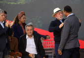 Lula durante encontro de celebração dos avanços do Novo Acordo do Rio Doce (MG)