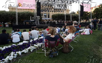 Outdoor classical music festival in Zagreb