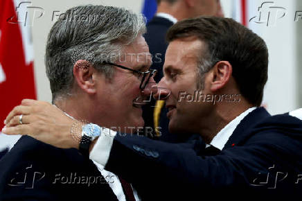 French President Macron visits Britain