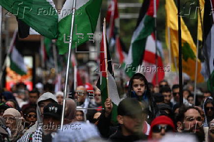 Rally in Sydney against the ongoing Israeli invasion of Gaza