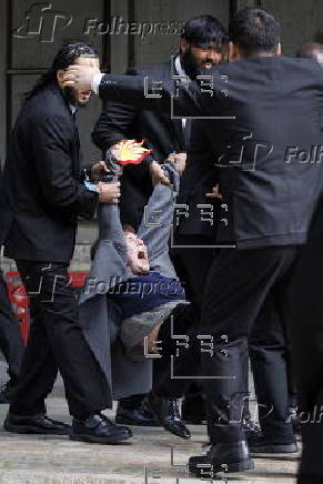 Pro-Palestinian protest outside Barclays annual general meeting in London