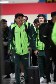 Bolivian soccer team back home after being held unexpectedly in Venezuela, in El Alto